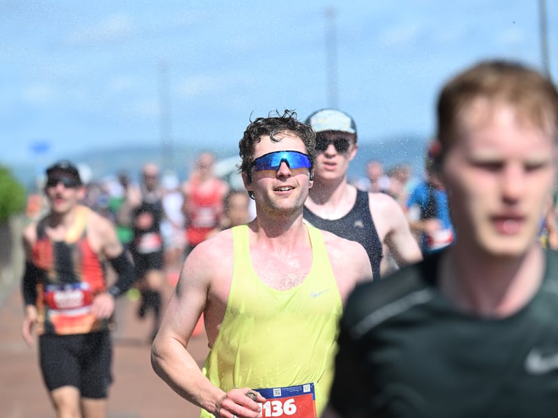 The runners at Portobello, before heading down the East Lothian coast.