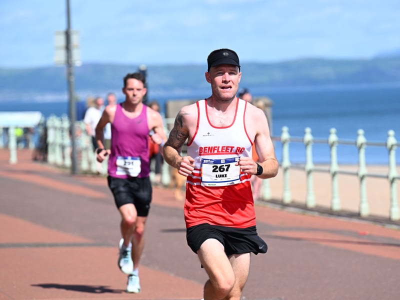It wasn't quite fun in the sun really for runners passing Portobello Beach.