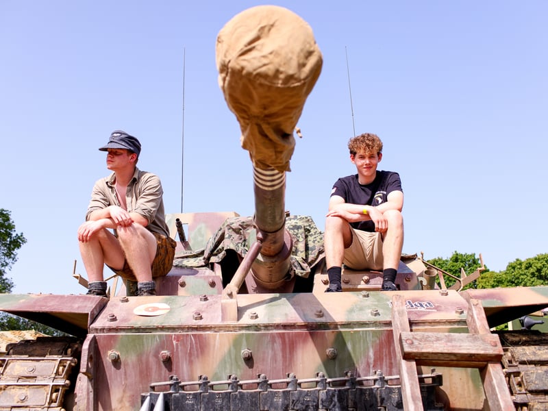 Zach Elkes, 15, (R), at The Overlord Show in Denmead on Saturday, May 23.