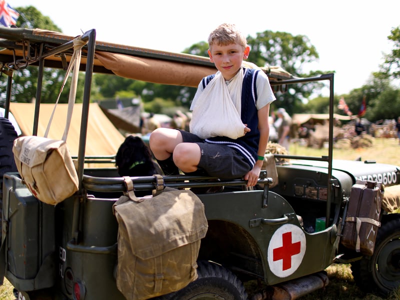 Thomas Webster, 10, at The Overlord Show in Denmead.