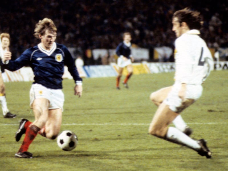 When director Asif Kapadia produced his recent documentary on Dalglish, this was the Scotland goal picked to relay his impact on the international arena. It is certainly one out of the player’s very top drawer and won BBC goal of the season. Dalglish picks up a pass down the line from Liverpool teammate Graeme Souness, turns inside one defender, jinks past another and then curls a delicious shot with his left foot into the top corner from a tight angle. Scotland might have lost this Euros qualifier but no one remembers that.