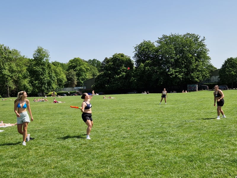 Playing games in Endcliffe Road. Photo: Iconic Media