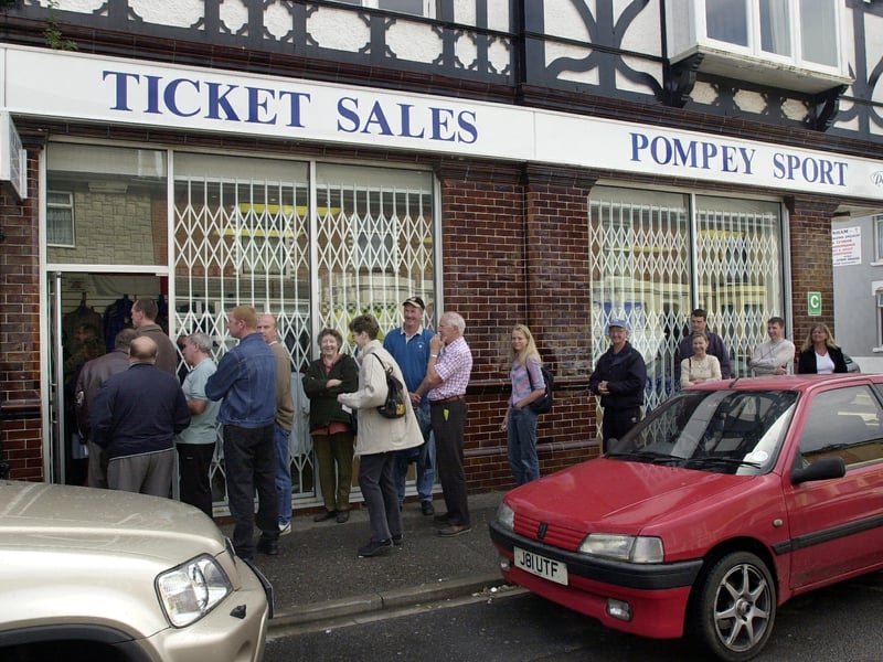 The scene outside the ticket office in 2003