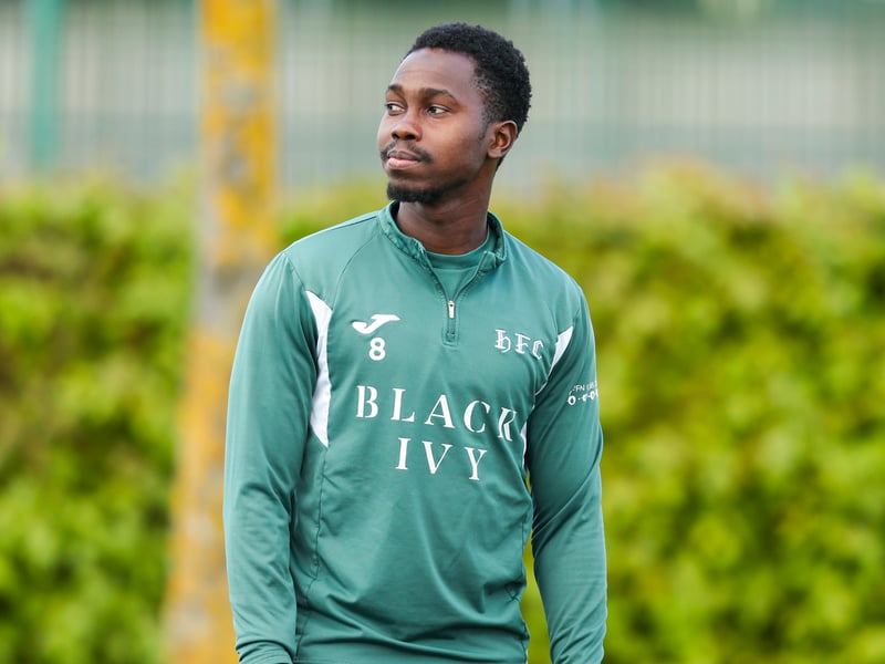 Manneh can't break into the Hibs team. Possibly one they look to move on.