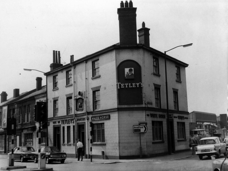 The White Horse pub, at the junction of Wellington Road and Armley Road, Leeds, pictured in May 1973, before it was demolished to make way for the Inner Ring Road Scheme
