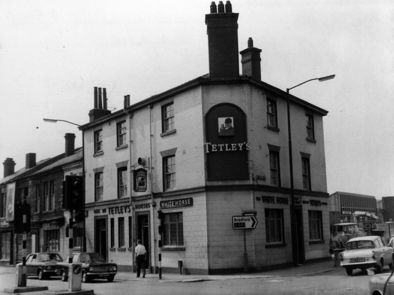 The White Horse pub, at the junction of Wellington Road and Armley Road, Leeds, pictured in May 1973, before it was demolished to make way for the Inner Ring Road scheme