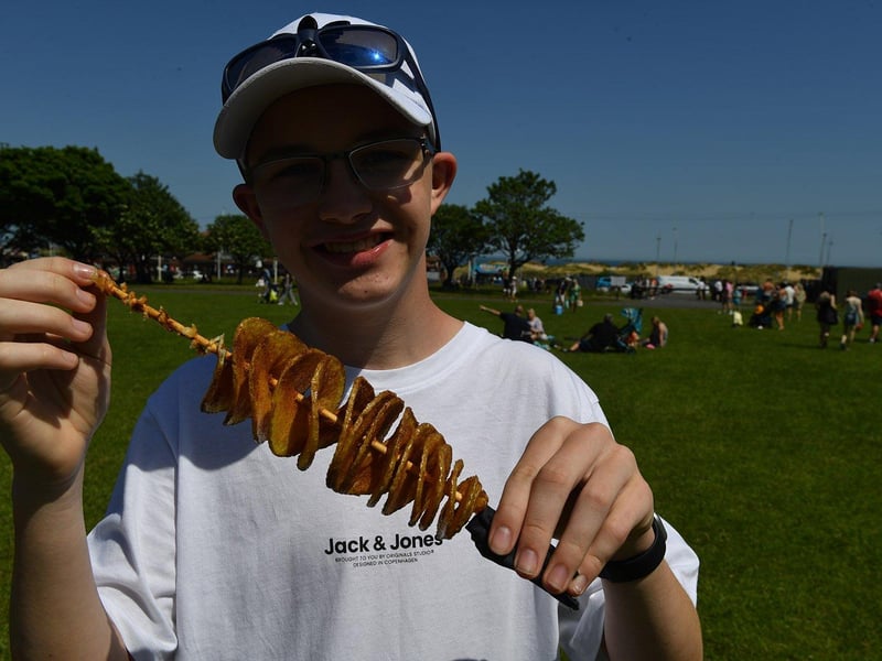Shane Proctor, 14, was enjoying the food festival.