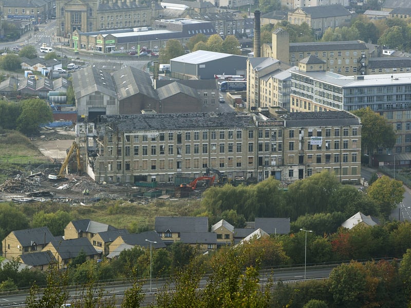 Gannex Mill, Elland, under demolition in 2010