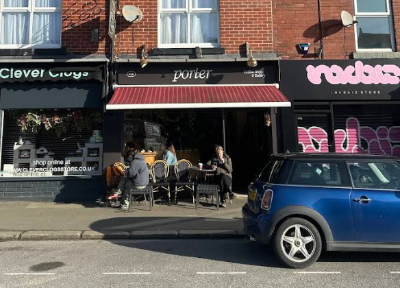 Porter Coffee is a much-loved cafe situated on Sharrow Vale Road in Sheffield. It is described as a lovely sun trap by our readers.