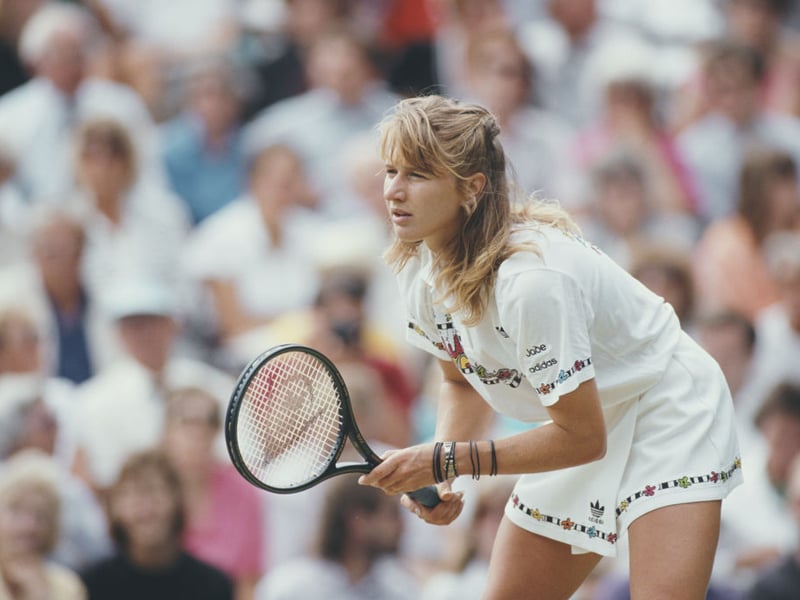 Ranked world number one for a record 377 weeks, Germany's Steffi Graf has earned a fortune estimated at $145 million. In 1988 she became the first player to complete the Golden Slam by winning all four major singles titles and the Olympic gold medal in the same year. She is the only player to have won each major singles tournament at least four times.