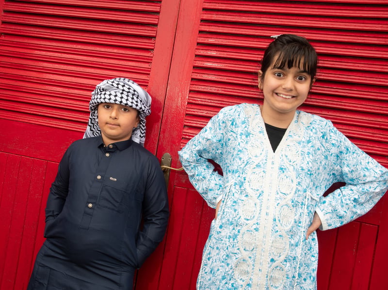 Jude and Lyan at Cultural Diversity Day at Castlebar Primary School.
