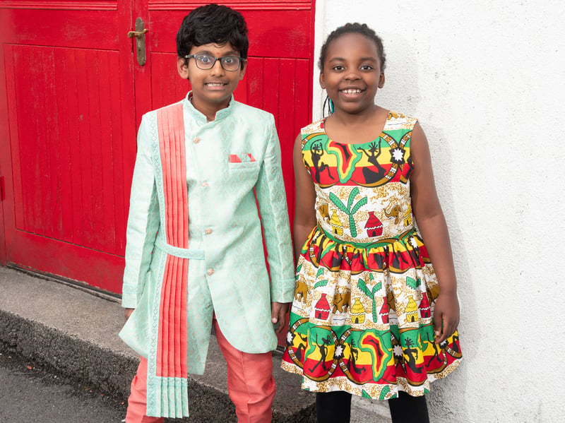 Agastya and Lakeisha at Cultural Diversity Day at Castlebar Primary School. 