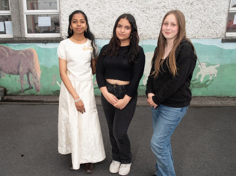 Evangeline, Allison and Tosia at Cultural Diversity Day at Castlebar Primary School.