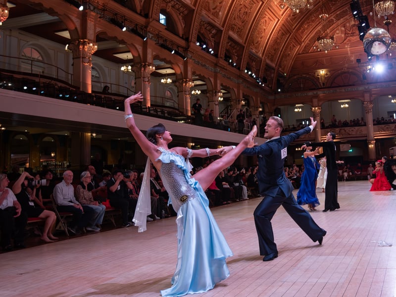 American Smooth dancers at the Blackpool Dance Festival in the Winter Gardens