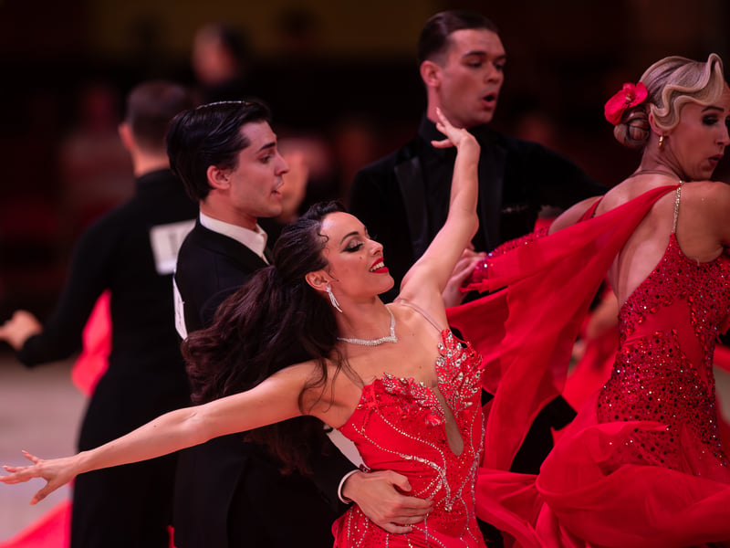 American Smooth dancers at the Blackpool Dance Festival in the Winter Gardens