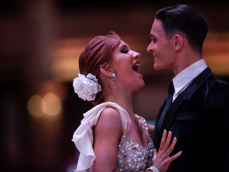 American Smooth dancers at the Blackpool Dance Festival in the Winter Gardens