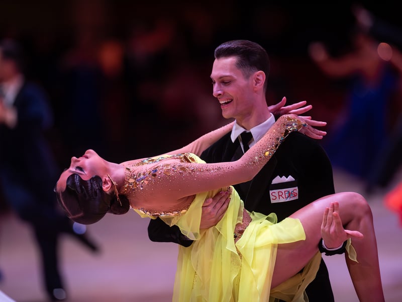 American Smooth dancers at the Blackpool Dance Festival in the Winter Gardens