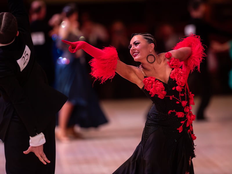American Smooth dancers at the Blackpool Dance Festival in the Winter Gardens