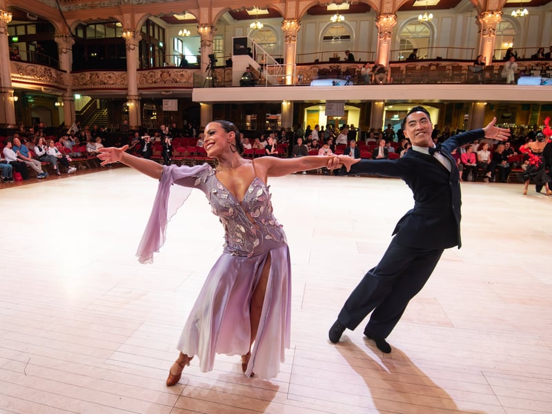 American Smooth dancers at the Blackpool Dance Festival in the Winter Gardens