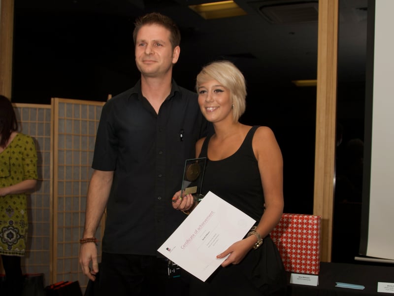 Sarah Kilburn was named as Hairdressing       Student of the Year at Thomas Danby College in 2009.