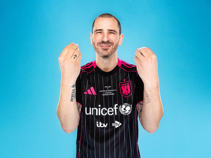Italian defender Leonardo Bonucci is also coming out of retirement to play in this year’s Soccer Aid. 
