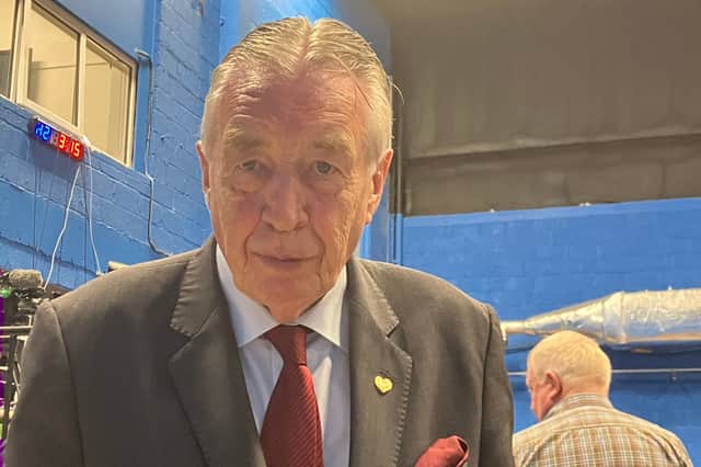 Count cramp . . . Former FG Mayor Pádraig Conneely