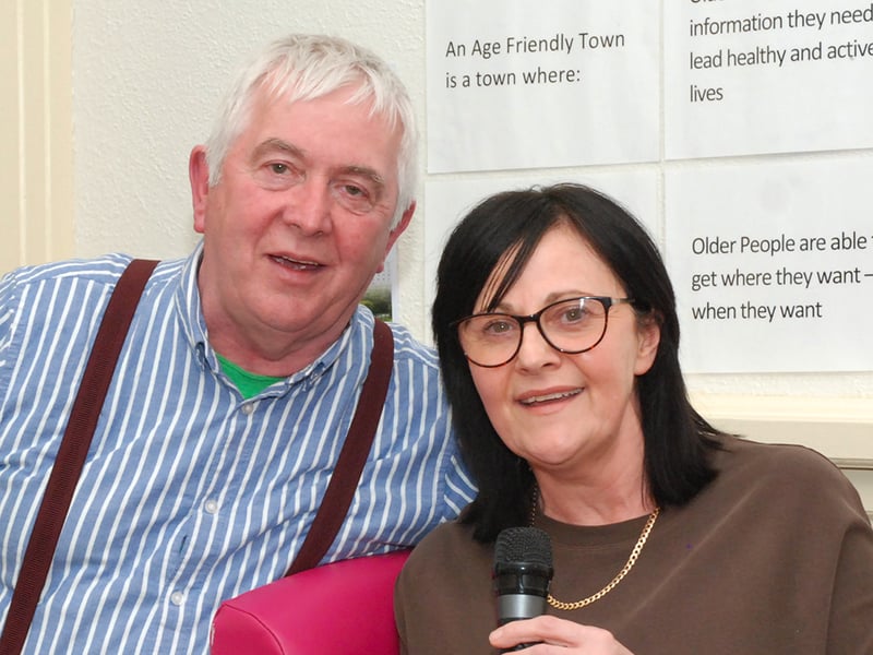 Seamus Moloughney and Pamela Landy sang a duet in the Courthouse