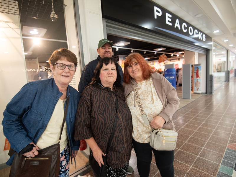 Shoppers outside Peacocks