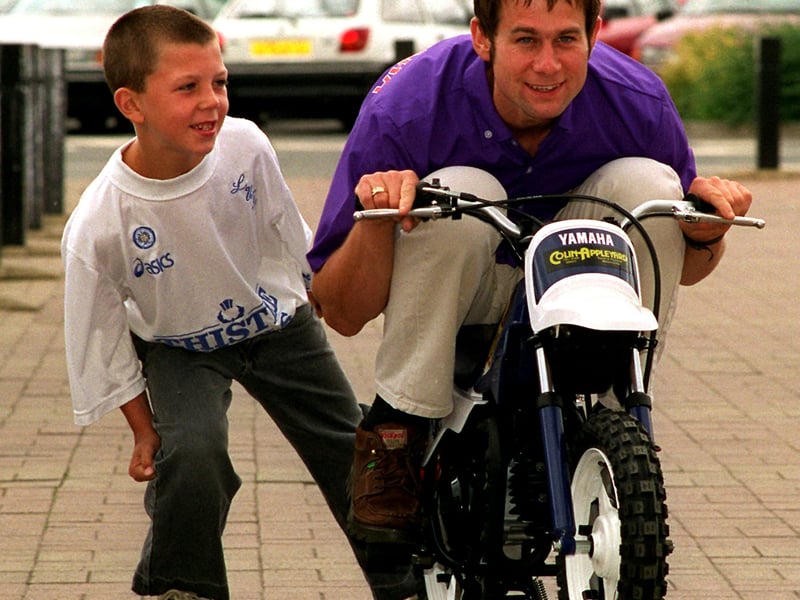 Daniel Forrest came face to face with his hero superbike champion James Whitham at Asda's Owlcotes Centre store.