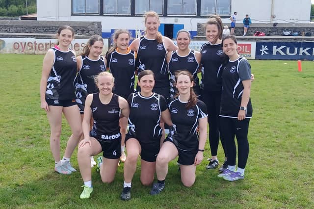 The Racoon West-Buccaneers side, back row, from left: Chloe O'Connor, Aoife Purtill, Niamh Purtill, Laura Gaffney, Risa Egerter, and Edel Houton. Front: Georgia Codyre, Emerald House, and Emma Horan.