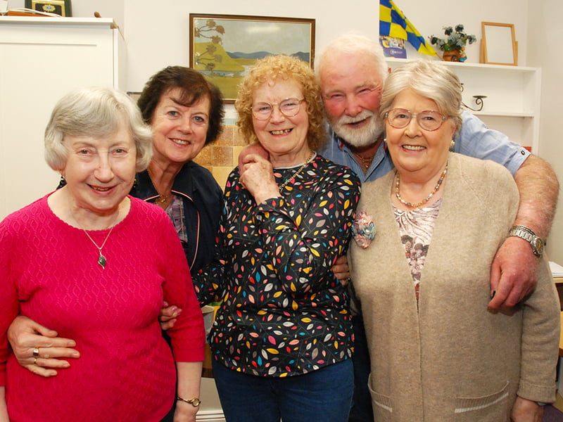 Arlene Garnier, Sarah Ormond, Mary and Connie Thompson and Nancy Carey at the May Rambling House
