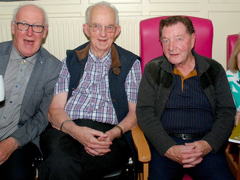 Eugene Scally, Jack O’Meara, Joe Bourke and Gladys Walsh at the Bealtaine celebration with Age Friendly Roscrea 
