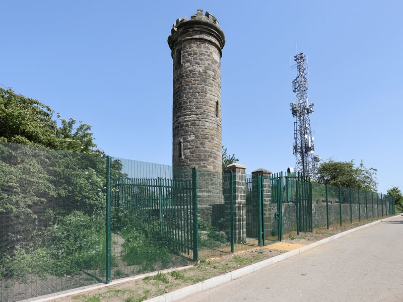 The fencing stretches along the length of the walk near the Beacon