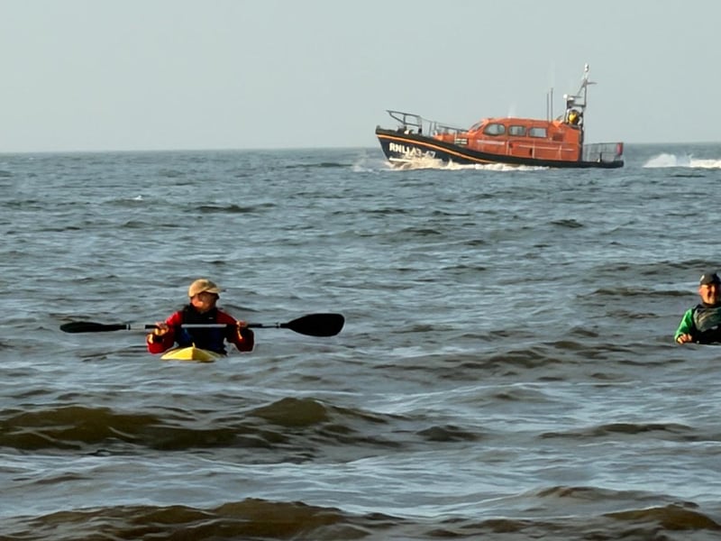 HM Coastguard searching the waters.