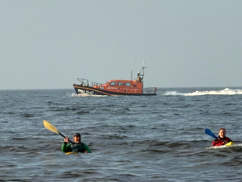 HM Coastguard searching the waters.