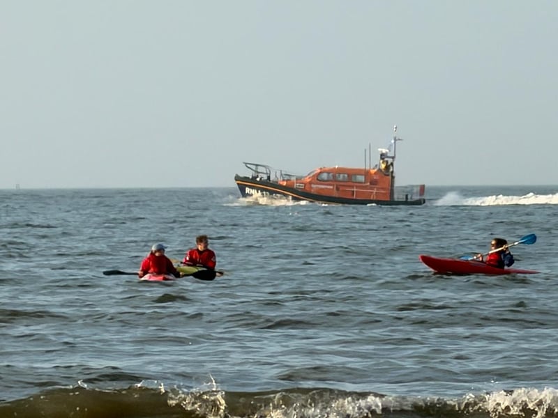 HM Coastguard searching the waters.