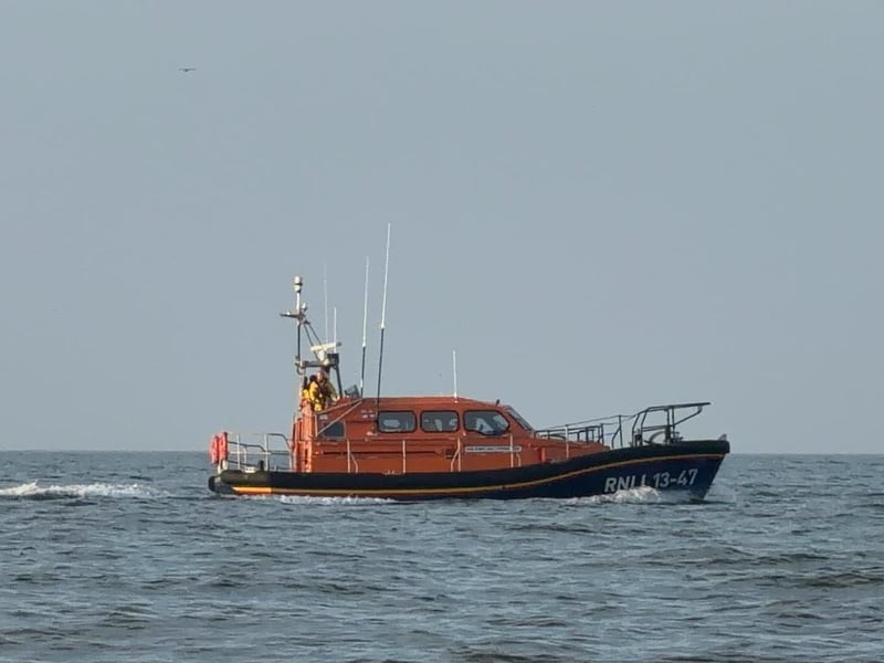 HM Coastguard searching the waters.