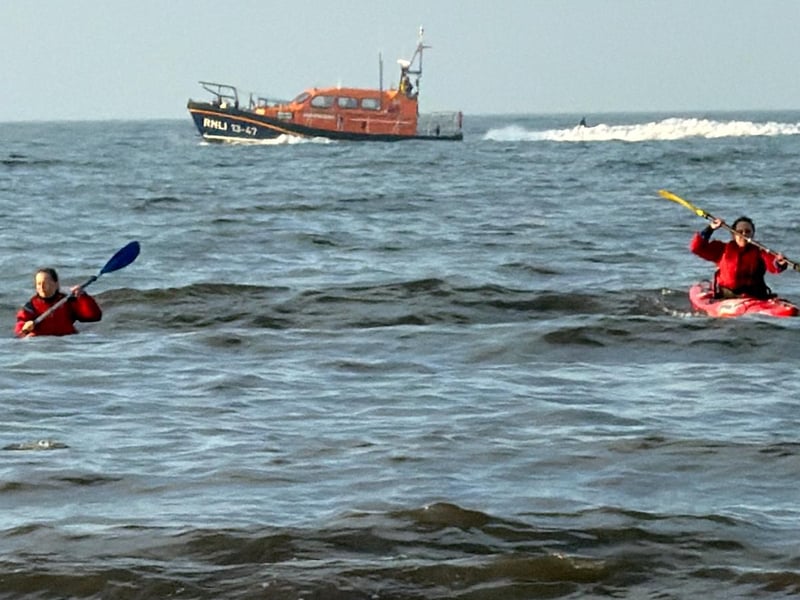 HM Coastguard searching the waters.