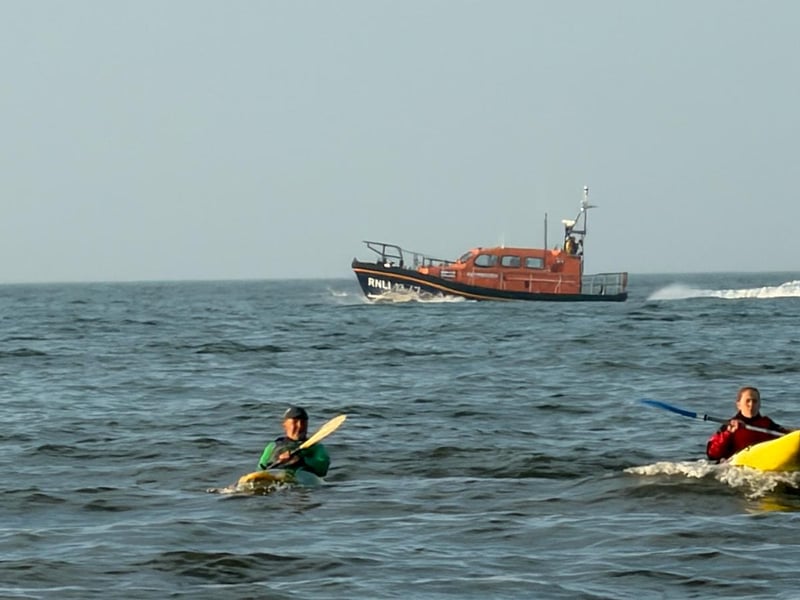 HM Coastguard searching the waters.
