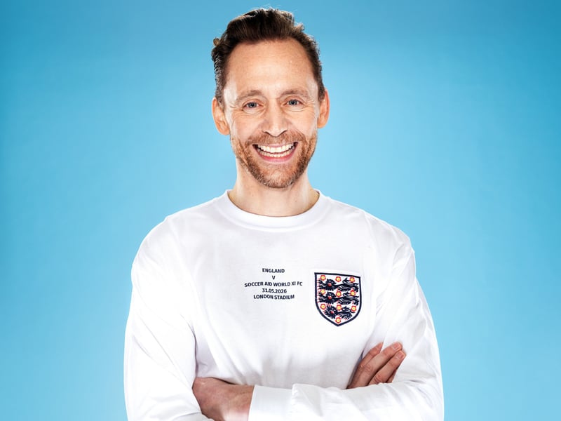 Hollywood star Tom Hiddleston, who is known for roles such as Loki in the Marvel Cinematic Universe, will play for England during this year’s charity match.