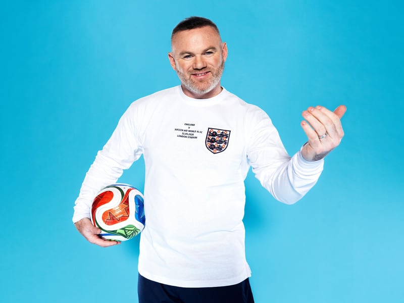 Former England footballer Wayne Rooney will once again don his boots to join the Soccer Aid line-up for England. 
