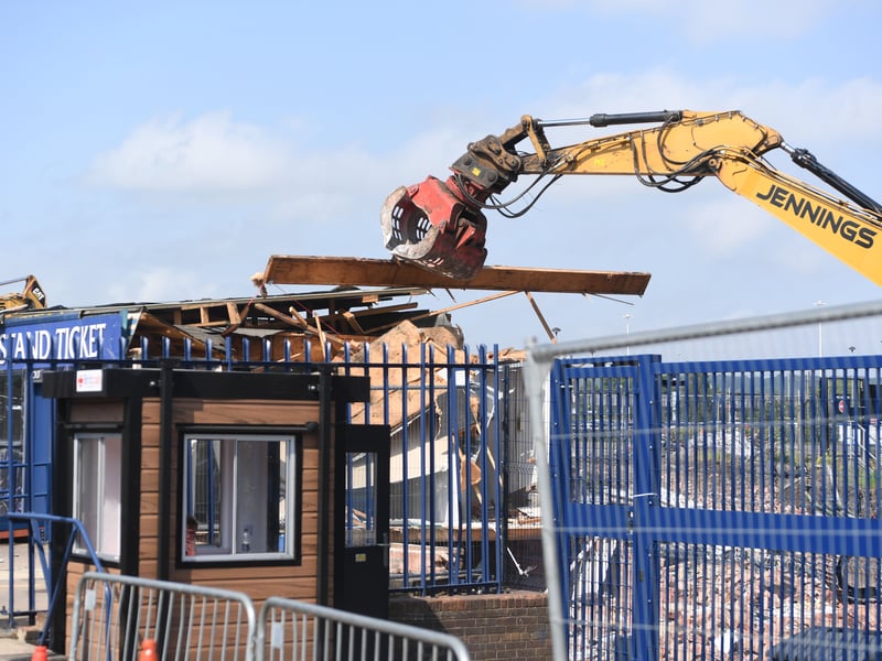 The development work began at Elland Road after permission was granted by Leeds City Council in January.