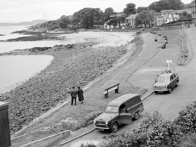 The beach at Aberdour, in Fife, in July 1965.
