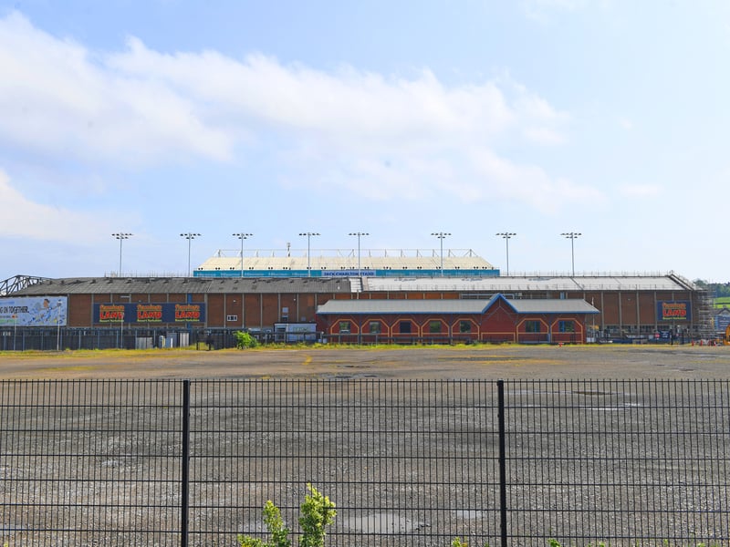 The big floodlights have now gone from the West Stand.