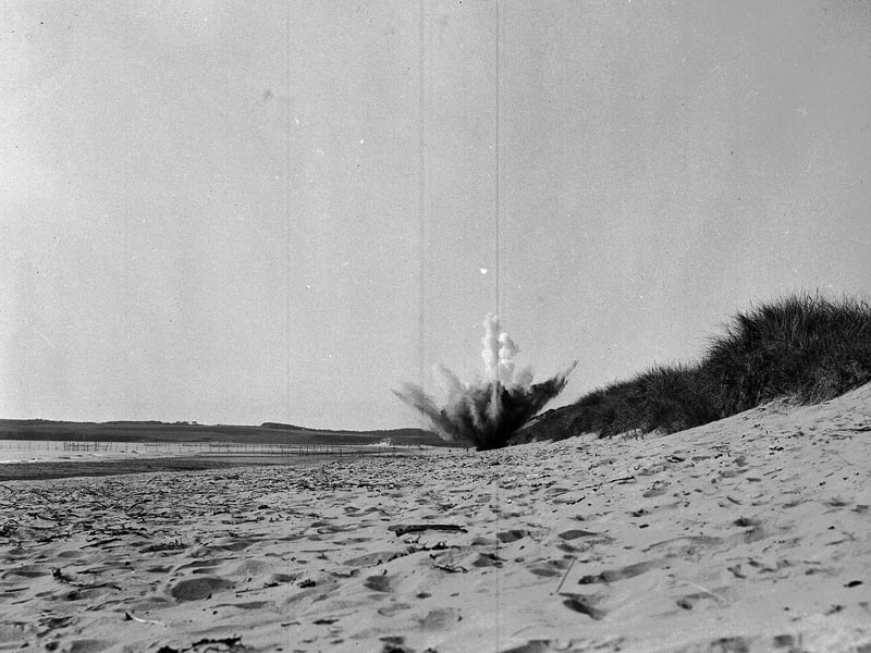 Detonating bombs found on Lunan Bay in August 1963.