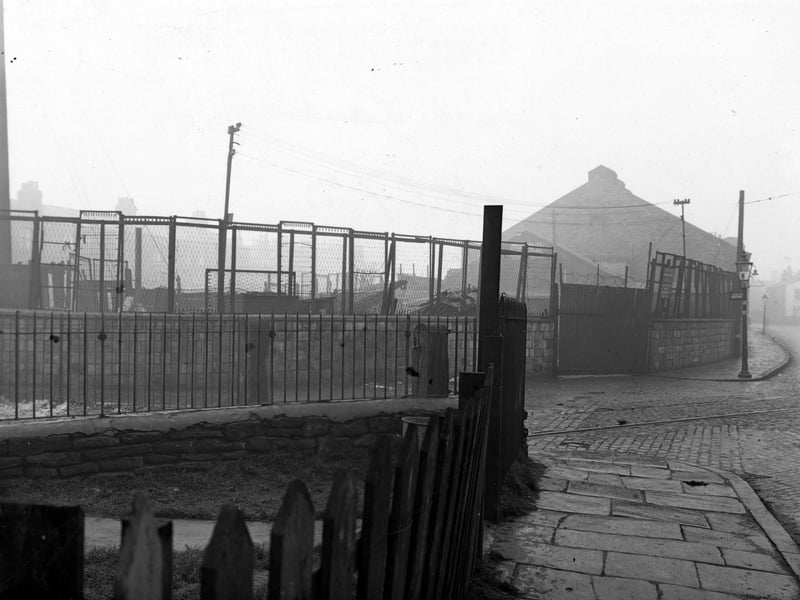  The entrance to Parkfield's Scrap Metal Works on Jack Lane, on the south west side of the road. Pictured in December 1951.