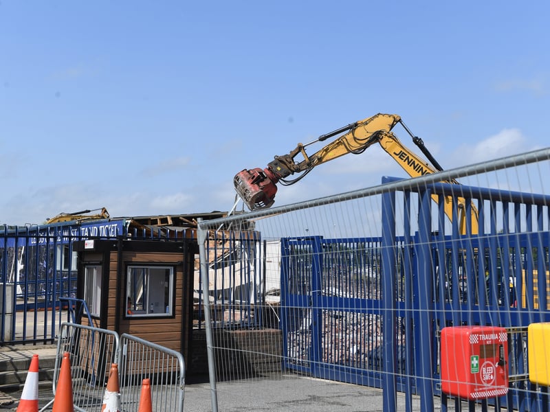 The work has included the demolition of the ticket office and the building that housed some of the LUTV operations.