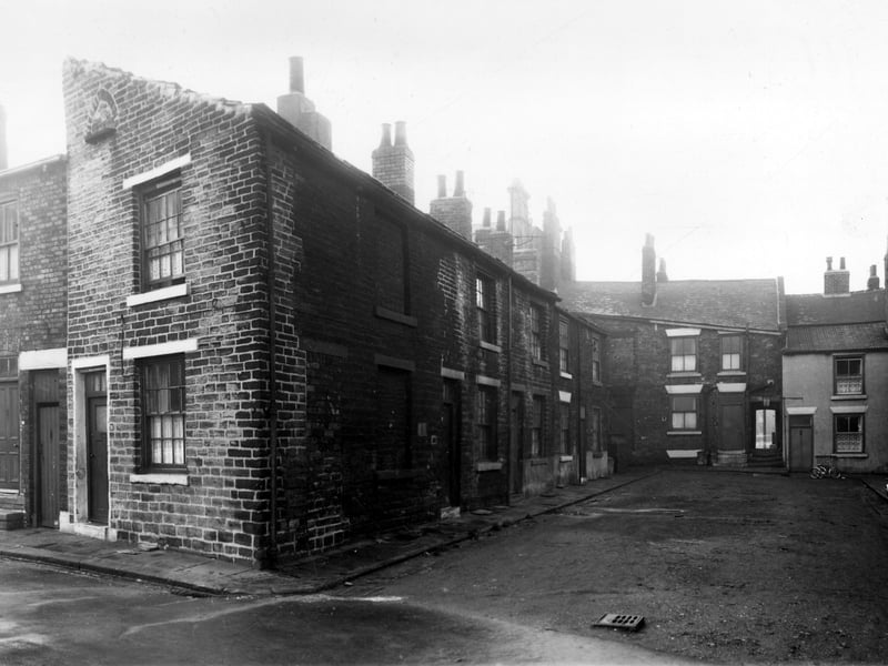 Moor Crescent and Drayton Manor Yard pictured in December 1958.