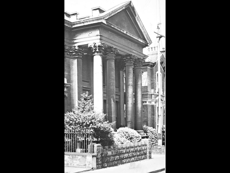 The imposing neoclassical portico of the Wolverhampton United Services Club on Waterloo Road pictured in June 1962, as the historic property went on the market with an asking price of around £45,000. Dominated by impressive Corinthian columns and ornate stonework, the grand building had served as a cherished social hub and gathering place for local veterans for many years. Its placement on the market marked the end of an era for the club's members and signalled new changes ahead for one of the town's most striking architectural sites. Do you remember attending events or visiting the United Services Club on Waterloo Road back in its heyday?