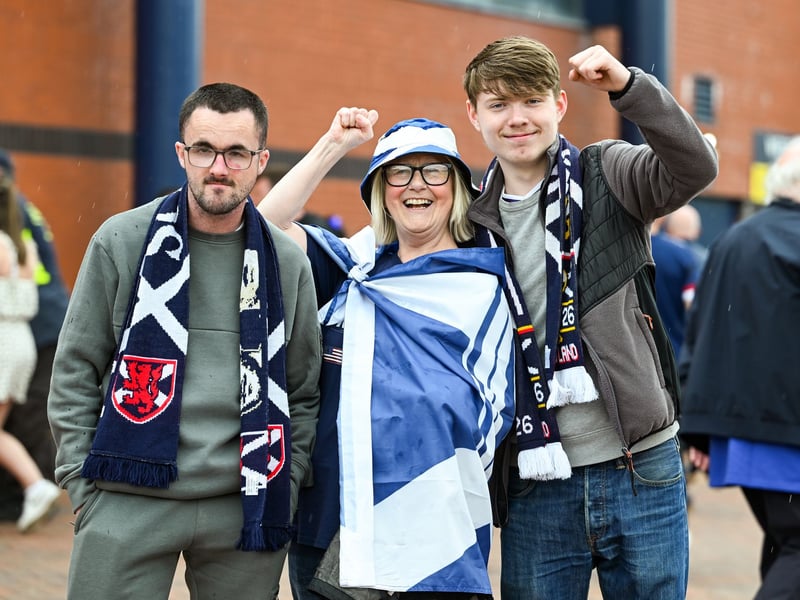 Fans ahead of the game at Hampden against Curacao.
